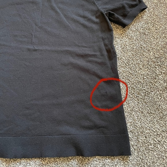 LOFT Short Sleeved Knit Top with Cute Collar Tie Detail - Picture 4 of 5